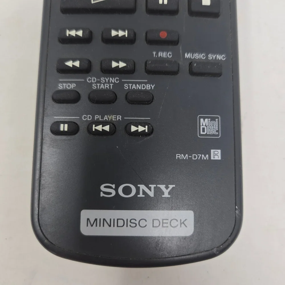 Sony RM-D7M MiniDisc Deck Remote Control Replacement Black